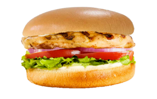 Grilled Chicken Sandwich with fresh vegetables - Super Burger California